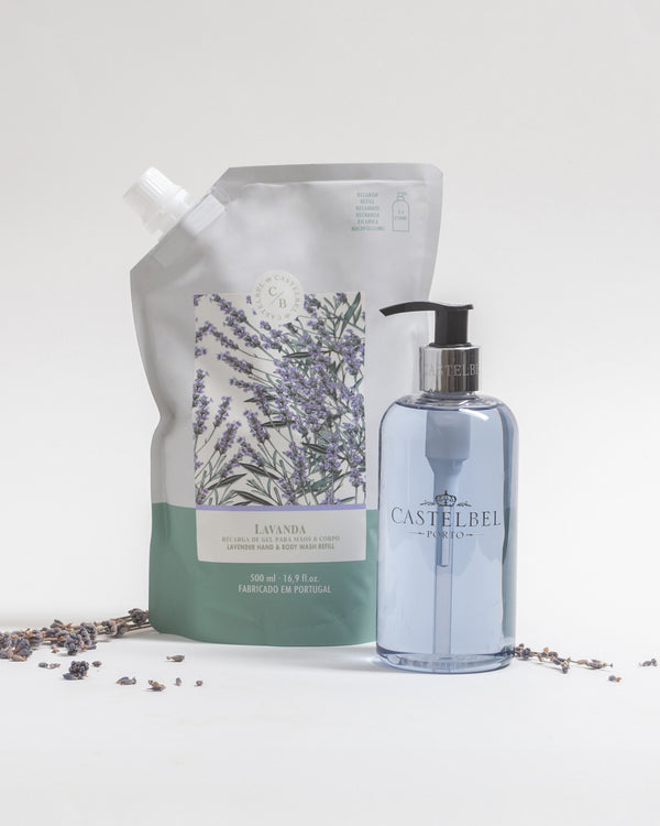 Recarga de Gel para Mãos e Corpo Lavanda 500ml