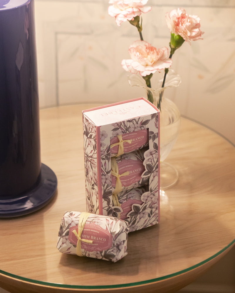 Conjunto de Sabonetes Jasmim Branco 3x150g - 1-1506