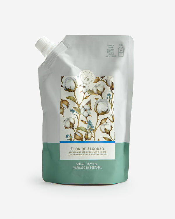 Recarga de Gel para Mãos e Corpo Flor de Algodão 500ml