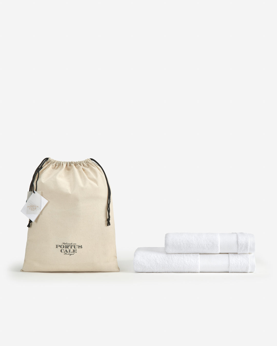 Portus Cale Set de Toallas de Mano y Baño Blancas