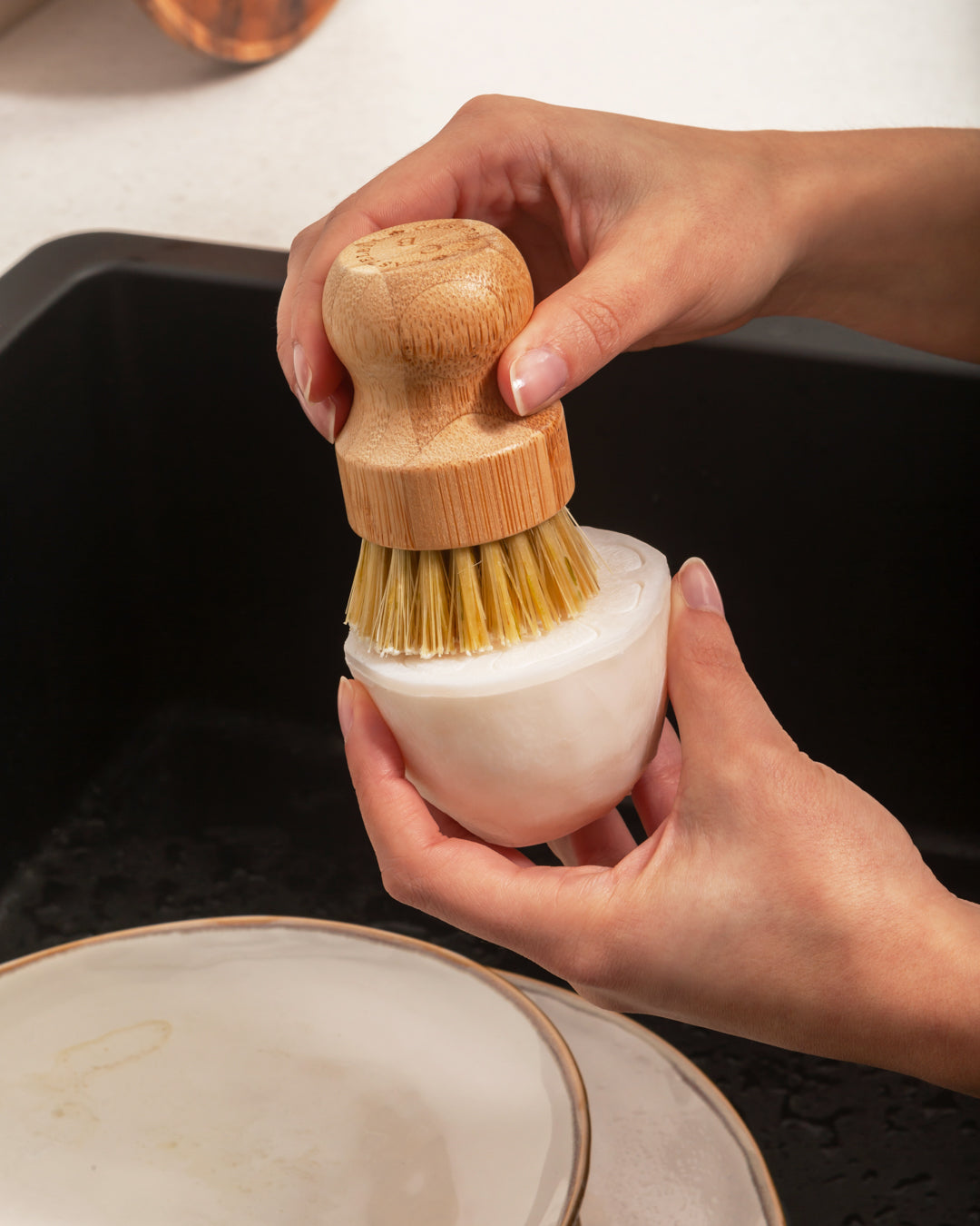 Coffret Sabão para Louça & Escova de Bambu Sardinha - 1-9193