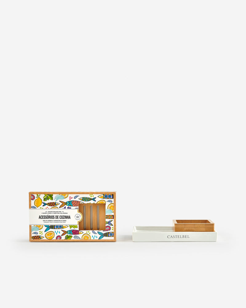 Sardine Ceramic Tray and Soap Dish Set