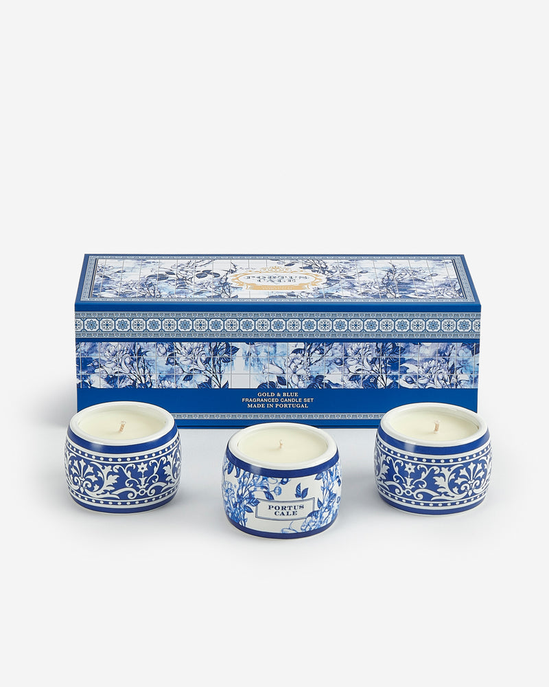 Conjunto de Velas Aromáticas Gold&Blue 3x70g
