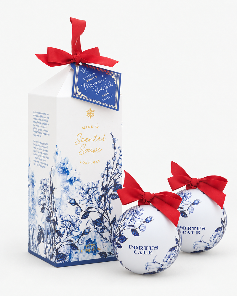 Cofre Jabones en Bolas de Navidad Gold & Blue