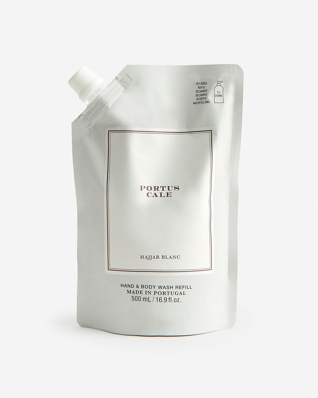 Recarga de Gel para Mãos e Corpo Hajjar Blanc 500ml