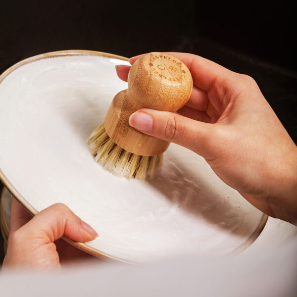 Sardine Bamboo Brush & Dish Washing Soap Set - Image 3